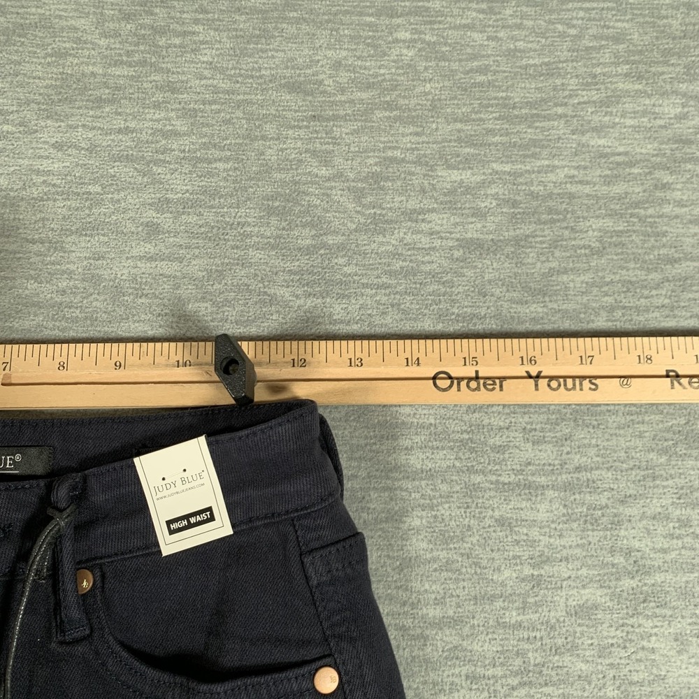 Judy Blue Vineyard Date Jeans Womens 1/25 Navy High Waist Wide Leg Crop Stretch - Picture 11 of 16